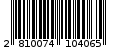 Γραμμωτός κωδικός 2810074104065