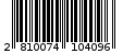 Γραμμωτός κωδικός 2810074104096