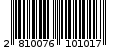 Γραμμωτός κωδικός 2810076101017