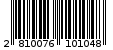 Γραμμωτός κωδικός 2810076101048