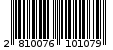 Γραμμωτός κωδικός 2810076101079