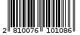 Γραμμωτός κωδικός 2810076101086