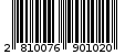 Γραμμωτός κωδικός 2810076901020