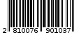 Γραμμωτός κωδικός 2810076901037