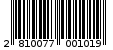 Γραμμωτός κωδικός 2810077001019