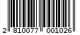 Γραμμωτός κωδικός 2810077001026