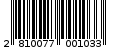 Γραμμωτός κωδικός 2810077001033