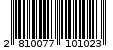Γραμμωτός κωδικός 2810077101023