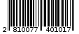 Γραμμωτός κωδικός 2810077401017