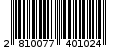 Γραμμωτός κωδικός 2810077401024