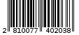 Γραμμωτός κωδικός 2810077402038