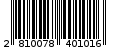 Γραμμωτός κωδικός 2810078401016