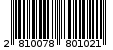 Γραμμωτός κωδικός 2810078801021