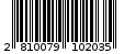 Γραμμωτός κωδικός 2810079102035