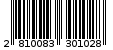 Γραμμωτός κωδικός 2810083301028