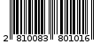 Γραμμωτός κωδικός 2810083801016