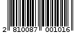 Γραμμωτός κωδικός 2810087001016