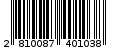 Γραμμωτός κωδικός 2810087401038