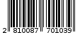 Γραμμωτός κωδικός 2810087701039