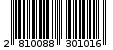 Γραμμωτός κωδικός 2810088301016