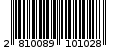Γραμμωτός κωδικός 2810089101028