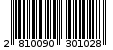 Γραμμωτός κωδικός 2810090301028