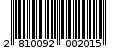 Γραμμωτός κωδικός 2810092002015