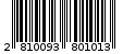 Γραμμωτός κωδικός 2810093801013