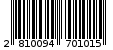 Γραμμωτός κωδικός 2810094701015
