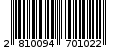 Γραμμωτός κωδικός 2810094701022