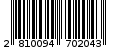 Γραμμωτός κωδικός 2810094702043