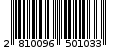 Γραμμωτός κωδικός 2810096501033