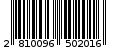 Γραμμωτός κωδικός 2810096502016