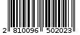 Γραμμωτός κωδικός 2810096502023