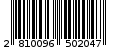 Γραμμωτός κωδικός 2810096502047