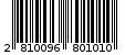 Γραμμωτός κωδικός 2810096801010