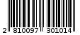 Γραμμωτός κωδικός 2810097301014