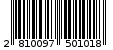 Γραμμωτός κωδικός 2810097501018
