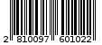 Γραμμωτός κωδικός 2810097601022