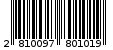 Γραμμωτός κωδικός 2810097801019