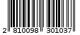 Γραμμωτός κωδικός 2810098301037