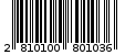 Γραμμωτός κωδικός 2810100801036