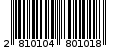 Γραμμωτός κωδικός 2810104801018