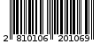 Γραμμωτός κωδικός 2810106201069