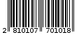 Γραμμωτός κωδικός 2810107701018