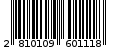 Γραμμωτός κωδικός 2810109601118