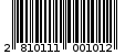 Γραμμωτός κωδικός 2810111001012