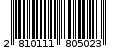 Γραμμωτός κωδικός 2810111805023