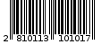 Γραμμωτός κωδικός 2810113101017