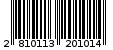 Γραμμωτός κωδικός 2810113201014